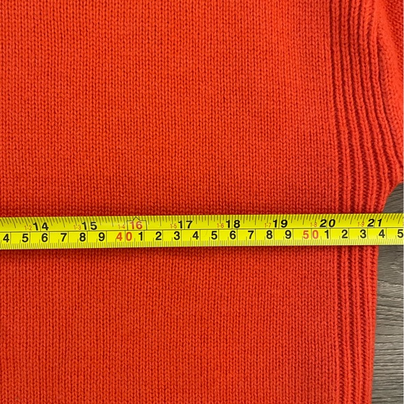 Comptoir des Cotonniers France Orange Wool High Neck Sweater Womens Pullover - Picture 12 of 13